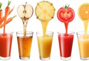 Gyümölcs- és zöldséglevek ivási étrendhez